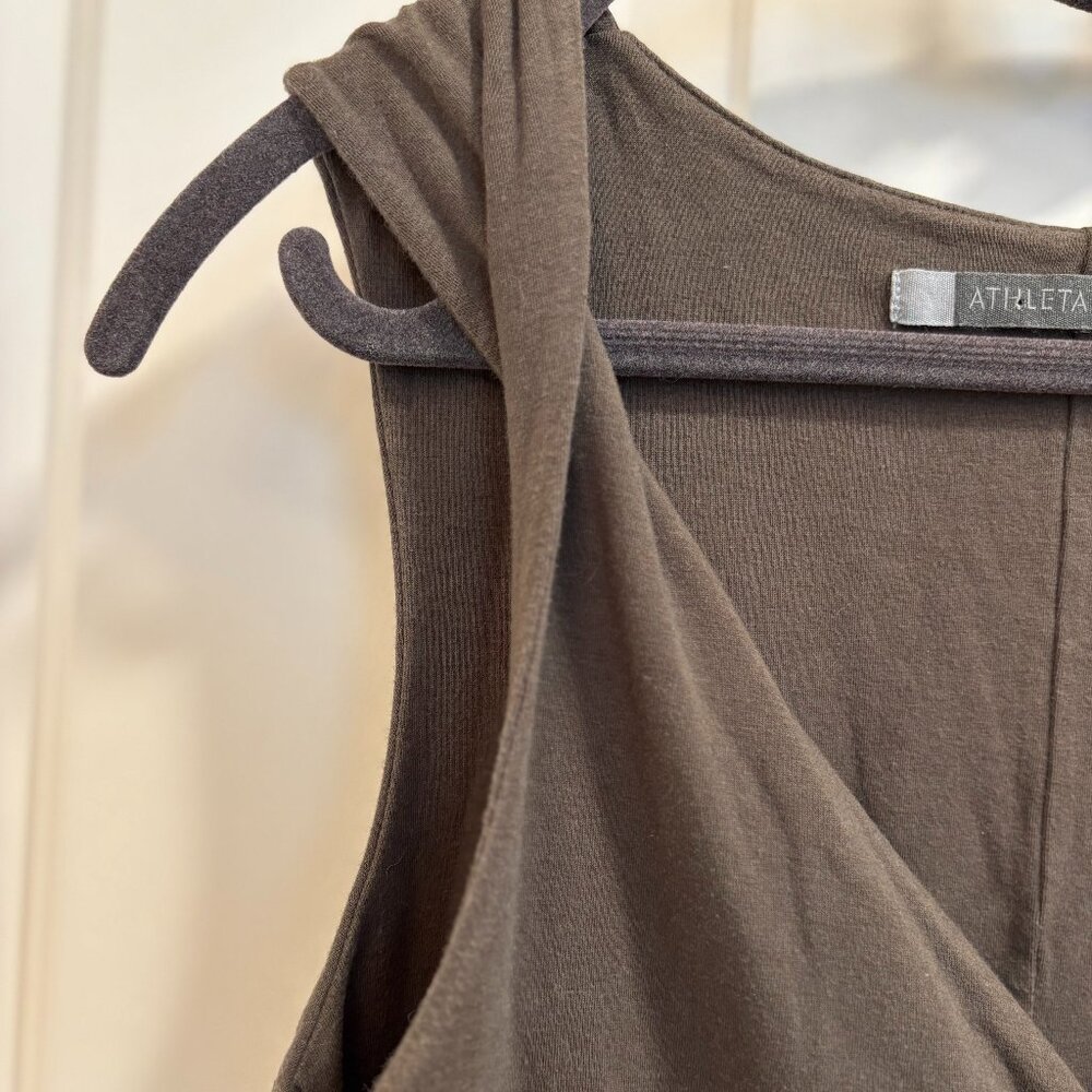 Athleta Sleeveless Brown Wrap Tie Dress | Women’s Small - Picture 2 of 10